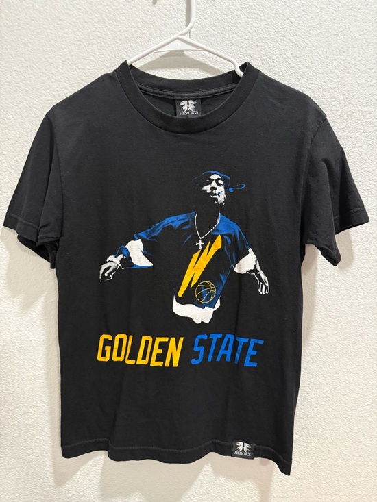 heroic Other - 2PAC Golden State Warriors Graphic Tee - Black